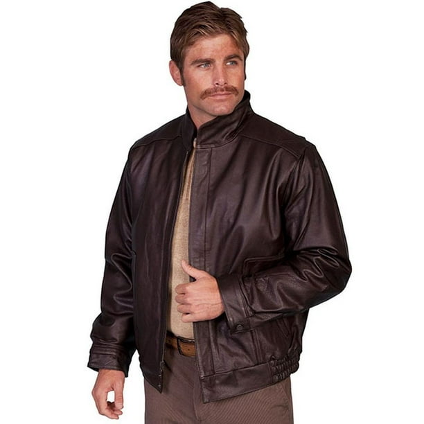 Scully Leather - Scully Western Jacket Mens Leather Zip Cinch Snap ...