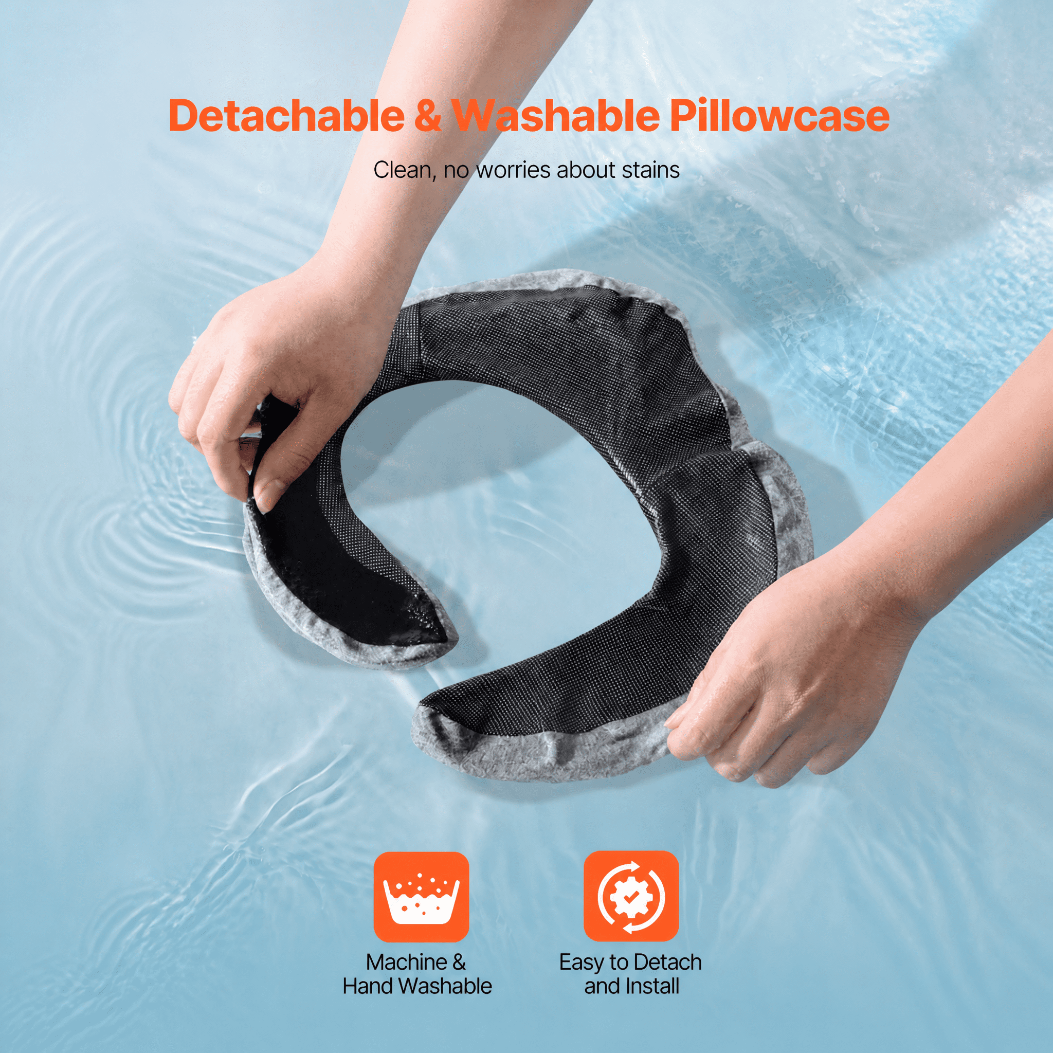 360° Rotating Dual Support Travel Pillow, Ergonomic Neck Curve Fit Pressure Relief, Comfortable Head Neck Support for Airplane Car Office Nap