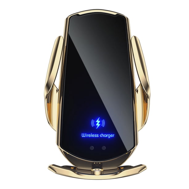 Seitruly inalámbrico de coche Qi automático de 15W para 12 11 XS XR X 8 S20 S10 soporte de teléfono con Sensor infrarrojo USB Teléfono y Comunicación oro