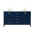 thumbnail image 3 of 60 inch Double Bathroom Vanity in Blue, 3 of 8