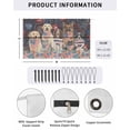 thumbnail image 2 of 4th of July RV Awning Sun Shade Screen 9'X15.3' Patriotic Dog Cat Mesh Sunscreen Red White and Blue Star Fireworks Awning Shade Screen with Zipper UV Blocker Completed Kits for RV Motorhome Camper, 2 of 7