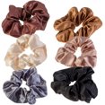 thumbnail image 1 of Paket med 6 hårscrunchies siden scrunchies satin för kvinnor, hår, 1 of 5