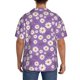 thumbnail image 3 of Balery Daisies Flowers Camisa Casual de Manga Corta con Botones para Hombre, Texturizada, Estilo Cubano, para Playa, Verano-4X-Large, 3 of 5