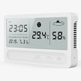 thumbnail image 4 of Scienceny LCD Digital temperatura humedad medidor USB recargable hogar interior exterior higrómetro termómetro estación meteorológica reloj Artesanía, 4 of 6