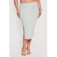 thumbnail image 3 of Women's Plus Size High Waisted Soft Knit Midi Skirt, 3 of 4