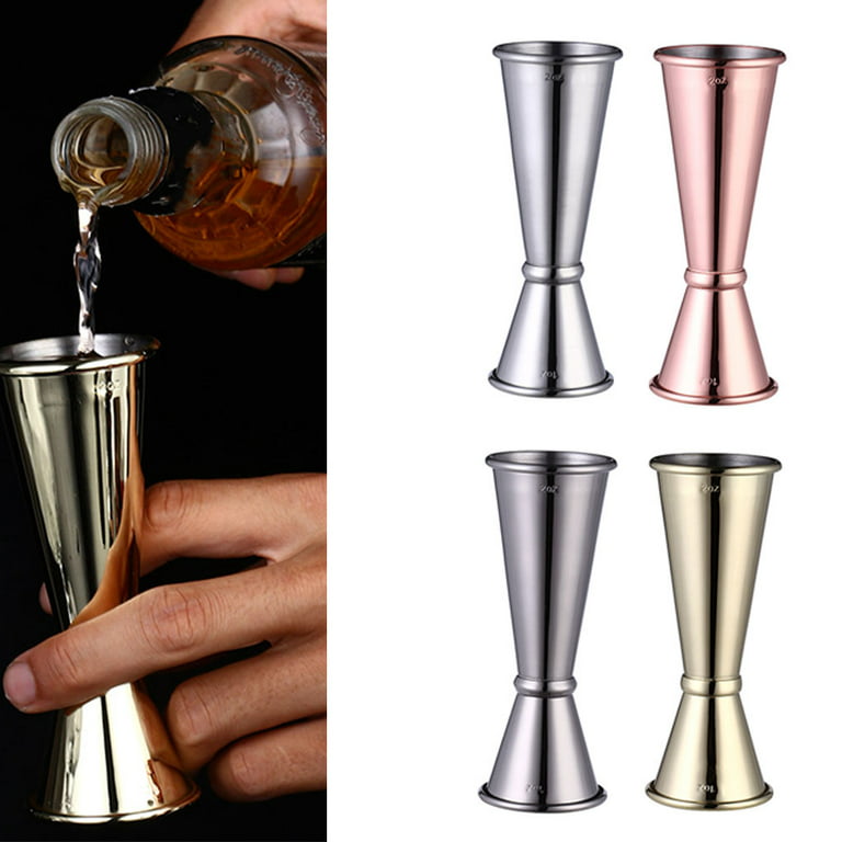  15/30ml or 25/50ml Steel Double Sided Cocktail Shaker Measure  Cup Liquor Cup Bartend X7E4 Gadgets Jigger Measuring : Home & Kitchen