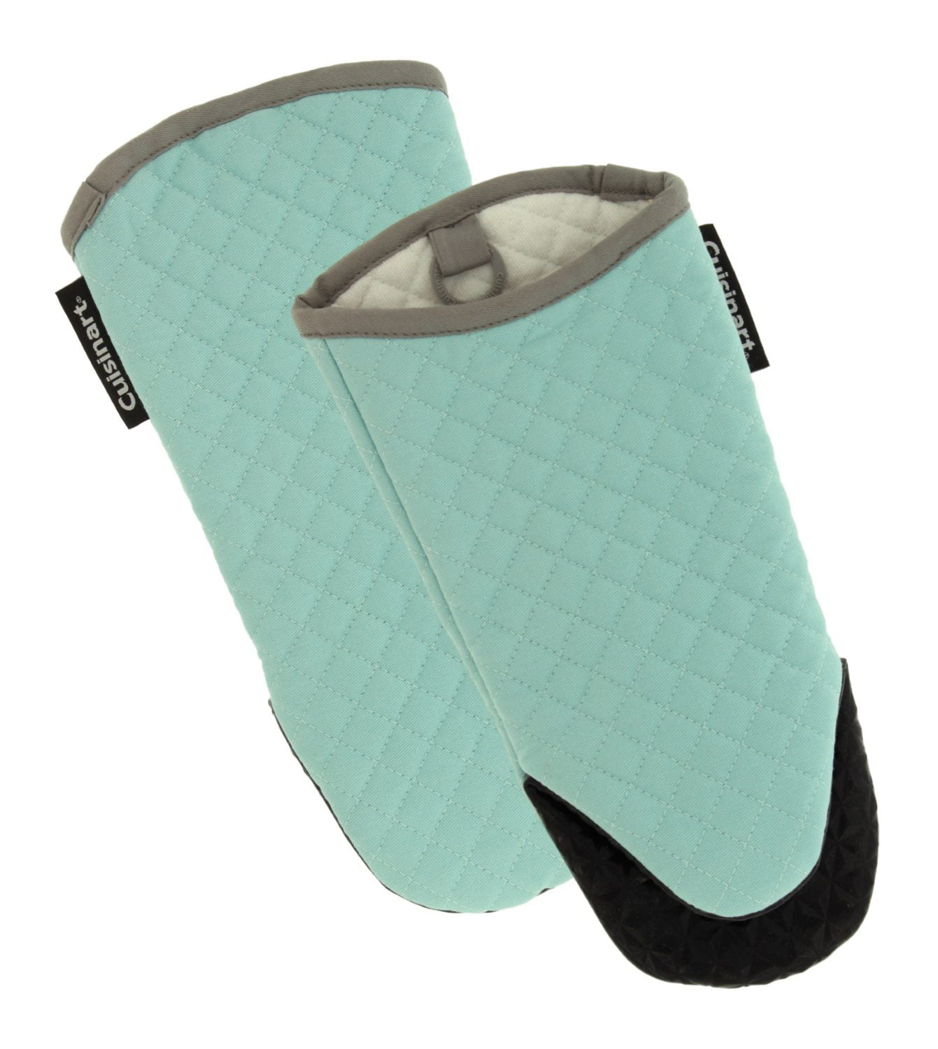 Turquoise Blue Floral Oven Gloves Double Handed Quilted Oven Gloves Oven Mitts