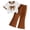 style-02 White, variant on Girls Sets Girls Set Short Sleeve Shirt and Casual Flared Pants Suit Beautiful Graphic Shirts Set 5T 6T (N,5-6 Years)
