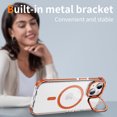 thumbnail image 4 of for iPhone 15 Clear Case, Compatible with MagSafe, Built-in Camera Ring Stand, Clear Slim Drop Shockproof Full Body Protective Magnetic Phone Case Cover for iPhone 15, Orange, 4 of 8