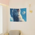 thumbnail image 3 of Hirioo Clear Sky Blue Cat Print Tapestry Lightweight Fabric for Bedroom Aesthetic Home Wall Dorm Décor Living Room Decor 29x37 Inch, 3 of 8