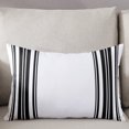 thumbnail image 3 of Black Striped Throw Pillow Covers, Modern White Striped Abstract Art Aesthetics Soft Breathable Pillow Cases with Zipper for Sleeping, Small Pillowcases for Couch Bed Sofa Chair 16x24 Inches, 3 of 6
