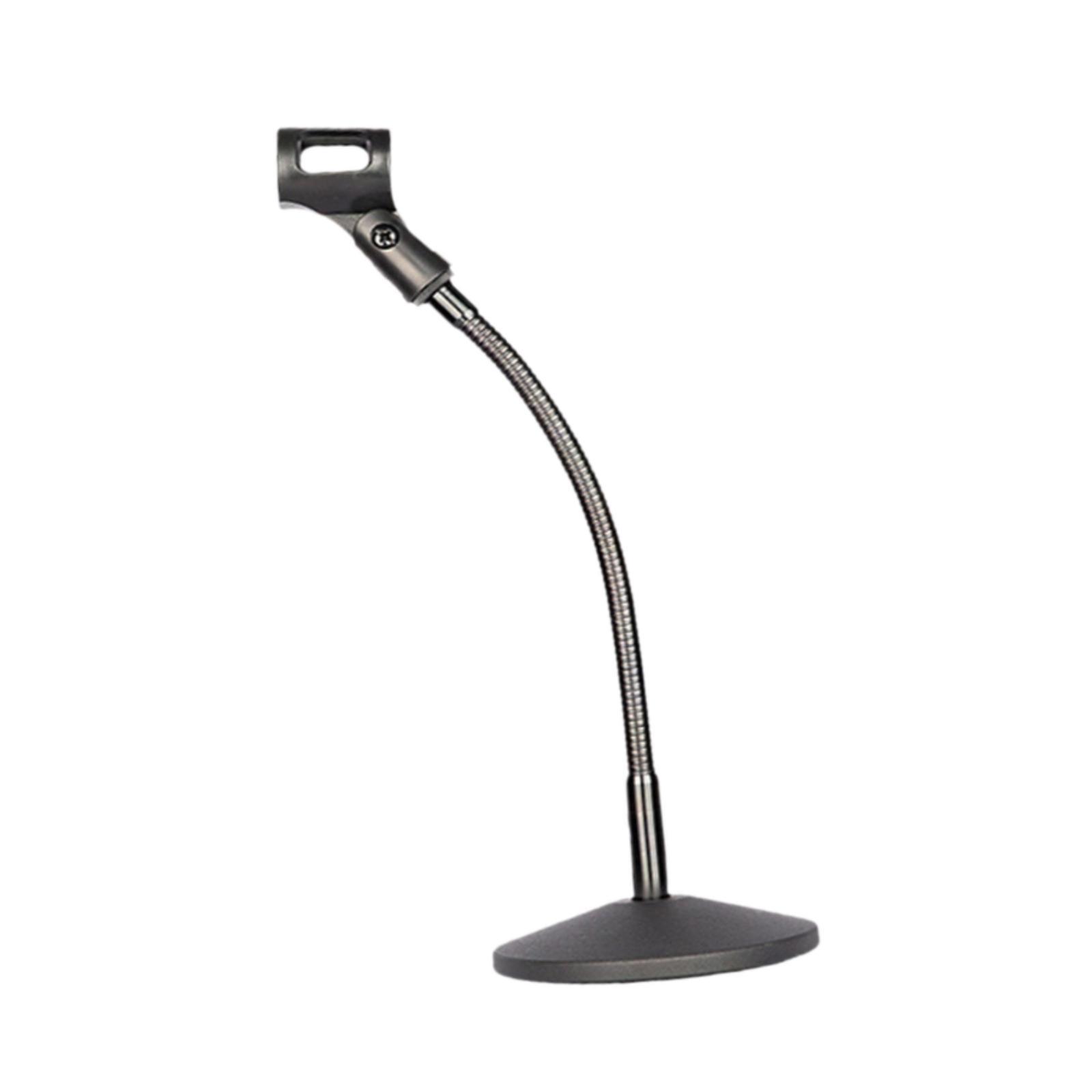 Table Mic Stand Flexible Gooseneck Desktop Metal Construction for Lectern Studio Gaming Podcast Broadcast Use
