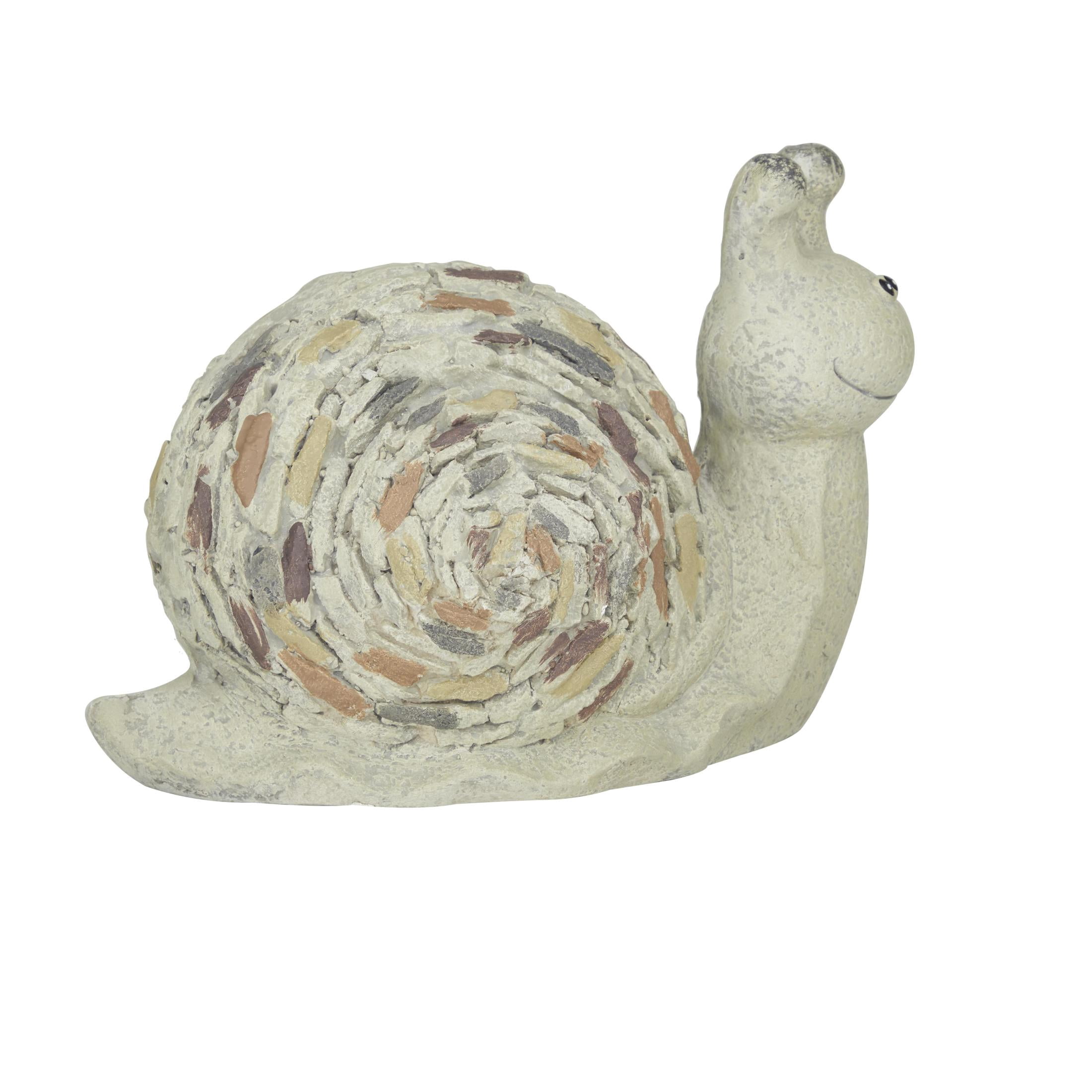 DecMode 8" Indoor Outdoor Snail Garden Sculpture