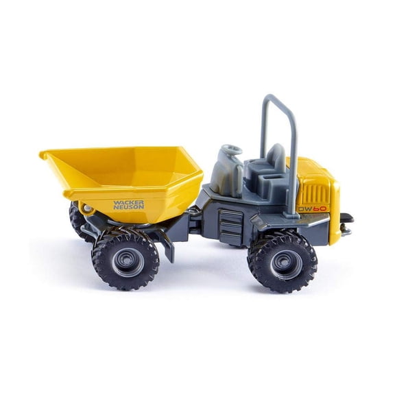 Siku 3509, Wacker Neuson DW60 Dumper, 1:50, Metal/Plastic, Yellow/Grey, Tilting and Rotating Trough