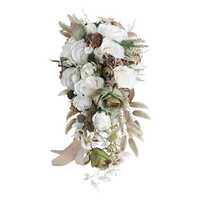 Ramo de novia para boda, ramo de dama de honor, decoración, regalo, adorno, centros de mesa bohemios, flores artificiales para fiesta, aniversario,
