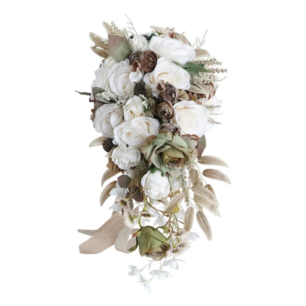 Ramo de novia Strade Fareast Limited decoración floral 26 cm x 52 cm elegante rosas