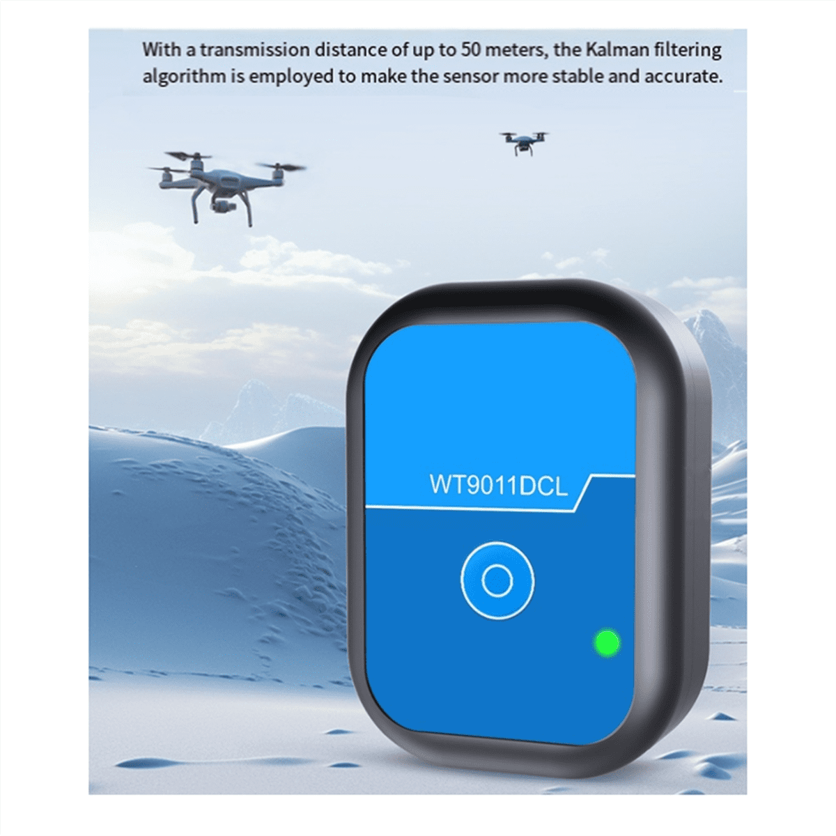 WT9011DCL-BT50 Bluetooth 5.0 Accelerometer Gyroscope Electronic Compass and 50m Range Magnetometer Sensor