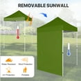 thumbnail image 5 of COOS BAY 5x5 Outdoor Portable Canopy Tent with One Removable Sunwall, Pop up Canopy with Carry Bag, Grass Green, 5 of 8