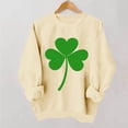 thumbnail image 1 of TaTaai Women Casual St Patrick's Day Printed Crew Neck Long Sleeve No Hood Sweatshirt Ladies Spring Daily Office Street Wear Soft Comfortable Machine Washable Stylish Top Gift, 1 of 6