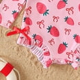 thumbnail image 5 of BOBOGOJP Baby Girl Swimsuit Long Sleeve One-Piece Swimwear with Hat Rash Guard Ruffle Floral Zipper Beach Bathing Suit Hot Pink for Size 2-3 Years, 5 of 7