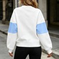 thumbnail image 6 of Sweatshirts for Women Color Blocked Fashionable Loose Round Neck Pullover Top Casual Long Sleeved Lounge Travel Work Hiking Outfit Fall Clothes, 6 of 9