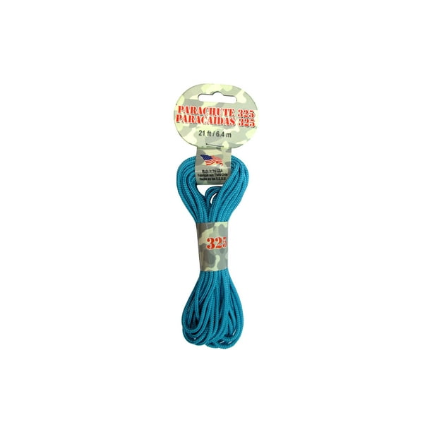 Pepperell Parachute Cord 325 Nylon 21ft Turquoise