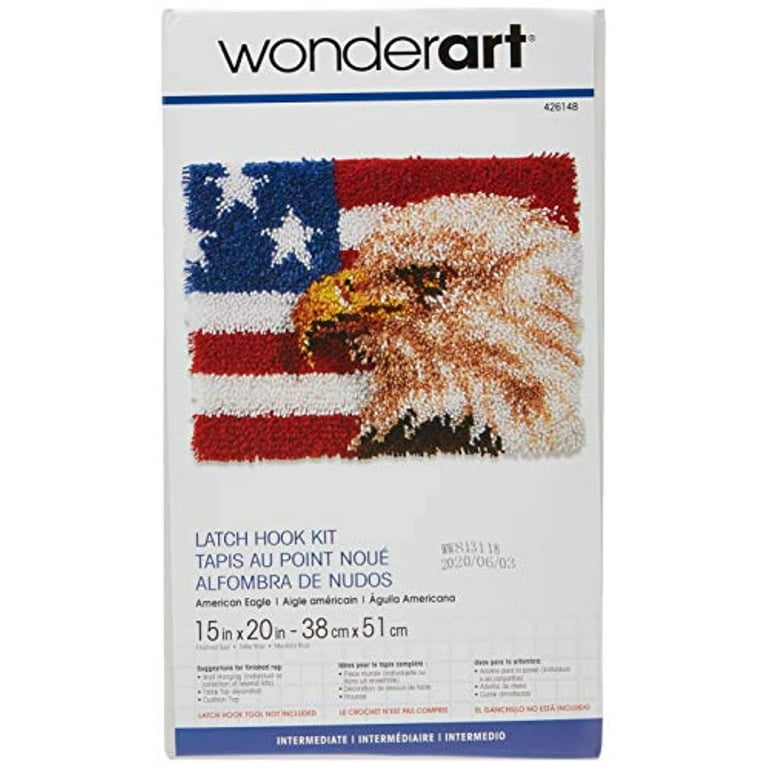 Wonderart American Eagle Latch Hook Kit, 15 x 20