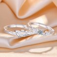 thumbnail image 3 of 1PCS Couple Matching Ring Male Tree Leaves Open Ring Can Adjust The Promise Ring Men And Women A Friendship Ring A Couple Ring Is Suitable For Her And Him How to Size Your Finger for A Ring Rings Cute, 3 of 3