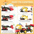 thumbnail image 6 of Childrens Bike, 3 in1 Kids Ride On Excavator/Bulldozer, Pedal Car Digger Toy Move Forward/Back with 6 Wheels and Detachable Cargo Trailer, Yellow Kids Bike,Steel Girls Bike, 6 of 7