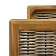 thumbnail image 3 of GDF Studio Allegra Outdoor Acacia Wood and Wicker Club Chair, Teak, Mixed Brown, Beige, 3 of 7