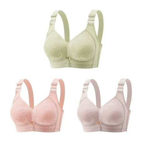 Bigersell Padded Bralettes for Women Upgrade Woman s Fashion Comfortable Breastplate Lace Breathable Bra Underwear No Underwire Balconette Bra Style F-308 Orange XXL