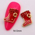 thumbnail image 1 of 10 Uds. De decoración navideña para uñas, abalorio dorado y plateado, zapatos con cabeza de ciervo de Papá Noel, sombrero de muñeco de nieve, accesorios para uñas de árbol, 1 of 4