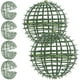 thumbnail image 3 of 6 piezas de planta artificial topiario soporte de bola de plástico bastidor trasero de marco de bolas verdes, 3 of 8
