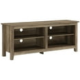 thumbnail image 1 of Walker Edison Wren Classic 4 Cubby TV Stand for TVs up to 65 Inches, 58 Inch, Rustic Oak, 1 of 7