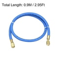 thumbnail image 2 of Unique Bargains 0.9m 1/4 SAE Thread 500PSI Refrigeration Tube Charging Hose Tube Blue, 2 of 4