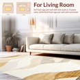 thumbnail image 2 of ODIKA 4'x6' Machine Washable Non-Slip Area Rug, Abstract Wave Design with Fluid Lines and Shapes High Traffic Rug, Beige, 235270, 2 of 7
