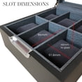 thumbnail image 5 of Modern 2x3 Black Finish with Custom Aluminum Handle 6-Slot Watch Box.Wood and Glass by Case Elegance, 5 of 14