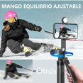 thumbnail image 3 of czcpp-Tripie para Celular portatil,con 2 Luces,170 cm retráctil Palo Selfie para Celular con Control Remoto Bluetooth,Estabilización Imagen Cuatro Ejes,Compatible con iPhone,Samsung,Xiaomi y Realme, 3 of 4