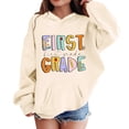 thumbnail image 6 of Mercatoo 𝐁ack to School Clothes for Teen Girls Oversized Hoodies Cute FIRST GRADE First Day of School Sweatshirt Pullover, 6 of 7