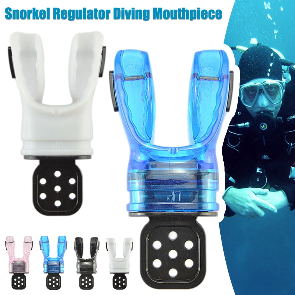 Dry Snorkel Scuba Diving Regulator Silicone Bite Mouthpiece with Tie Wrap 