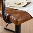 thumbnail image 6 of Duhome Elegant Lifestyle Bar Stools with Back Set of 2, Faux Leather Barstools with Arms Modern Swivel Counter Stools Adjustable Brown, 6 of 6