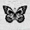 thumbnail image 4 of Craftnamesign Butterfly Skull Metal Sign LED Light, Emo Goth Butterfly Sign, 4 of 5