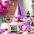 thumbnail image 7 of Witch and Princess Cake Topper 25Pcs Witch Princess Happy Birthday Cake Topper Dress Magic Hat Cupcake Toppers Green Pink Cake Decorations for Girls Fantasy Birthday Party Halloween Supplies, 7 of 7