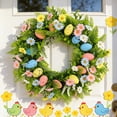 thumbnail image 5 of 17.71" Faux Eucalyptus and Mini Egg Easter Garland, Realistic Greenery with Pastel Foam Eggs for Spring Mantel and Table Decoration, Flexible Silk Leaf Holiday Vine, 5 of 9