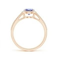 thumbnail image 2 of Angara Natural 0.9 Ct. Tanzanite with Diamond Halo Ring in 14K Rose Gold for Women (Ring Size: 11.5), 2 of 9