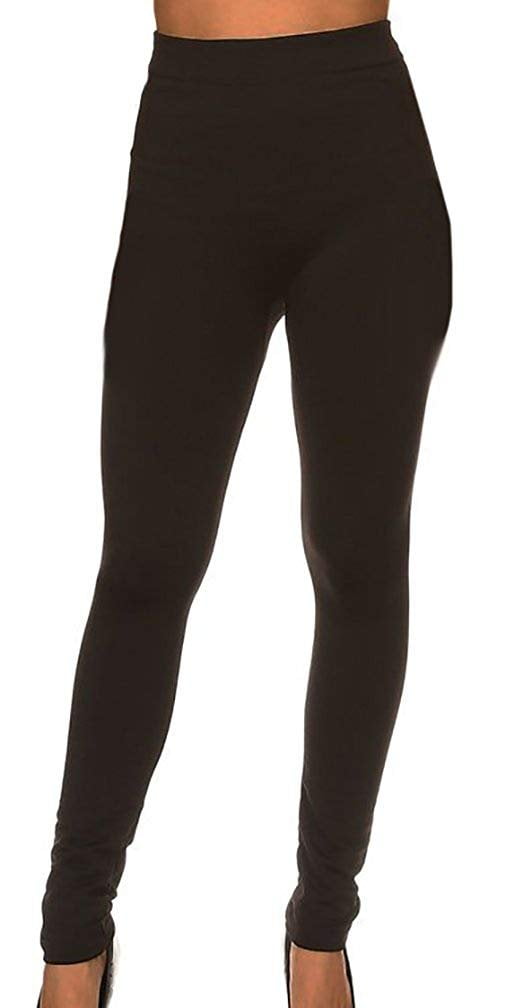 SONA G DESIGNS Ankle Length Warm Fleece Lined Black Leggings - Walmart.com