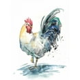 thumbnail image 2 of Wang, Melissa 12x14 Gold Ornate Wood Framed with Double Matting Museum Art Print Titled - Rooster Splash I, 2 of 4
