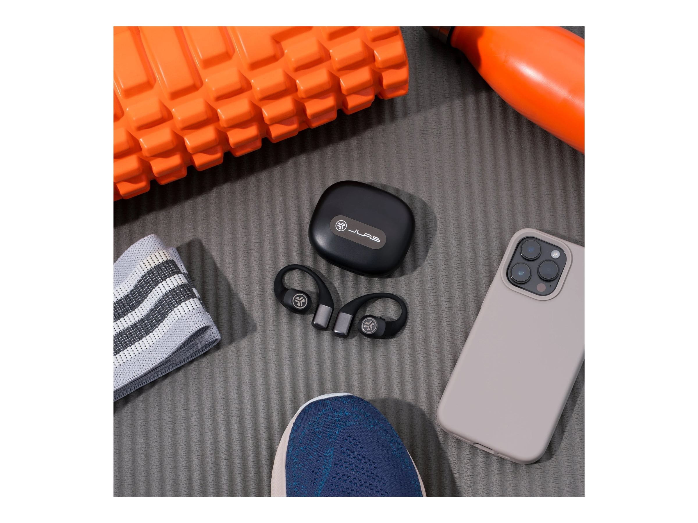 Open Box JLab Epic Open Sport Air Conduction Wireless Earbuds Black