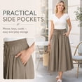 thumbnail image 3 of FlowCharm Pull-On Capri Culottes for Women, Drawstring Loose Fit Summer Wide Leg Pants, 3 of 7