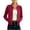 Red, variant on Zpanxa Fleece Jacket Women Zip Up Crew Neck Jacket Ribbed Raglan Long Sleeve Solid Color Lightweight Casual Comfortable Everyday Outerwear